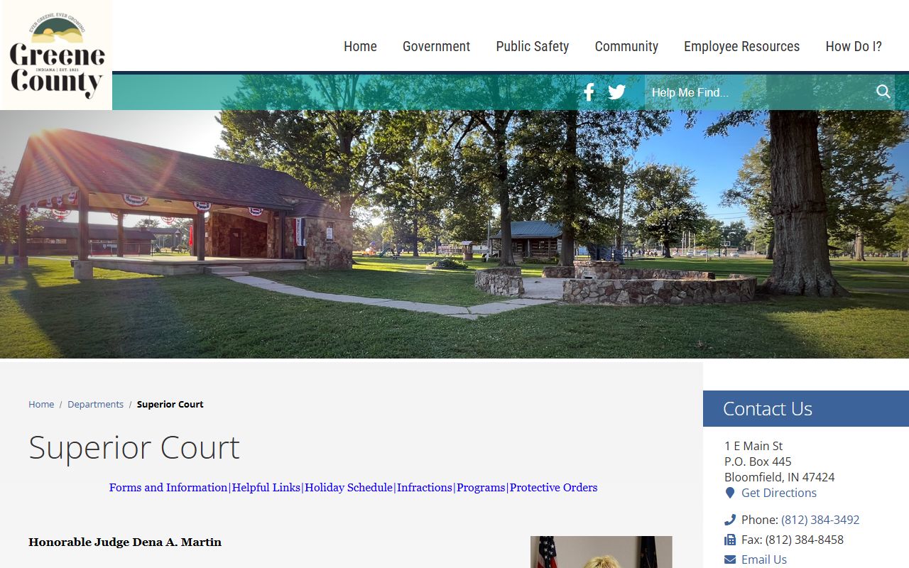 Greene County court records Superior Court local page