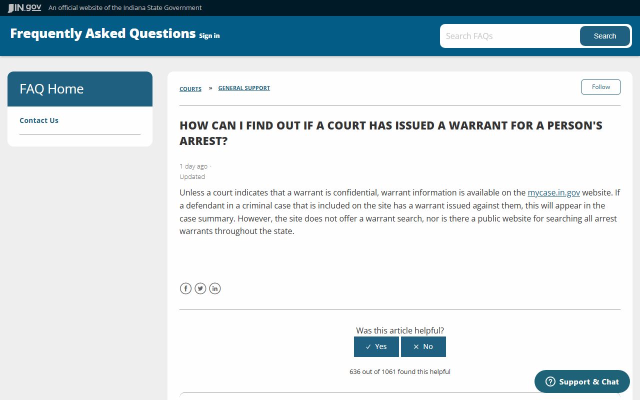 Greene County arrest records Indiana courts warrant FAQ