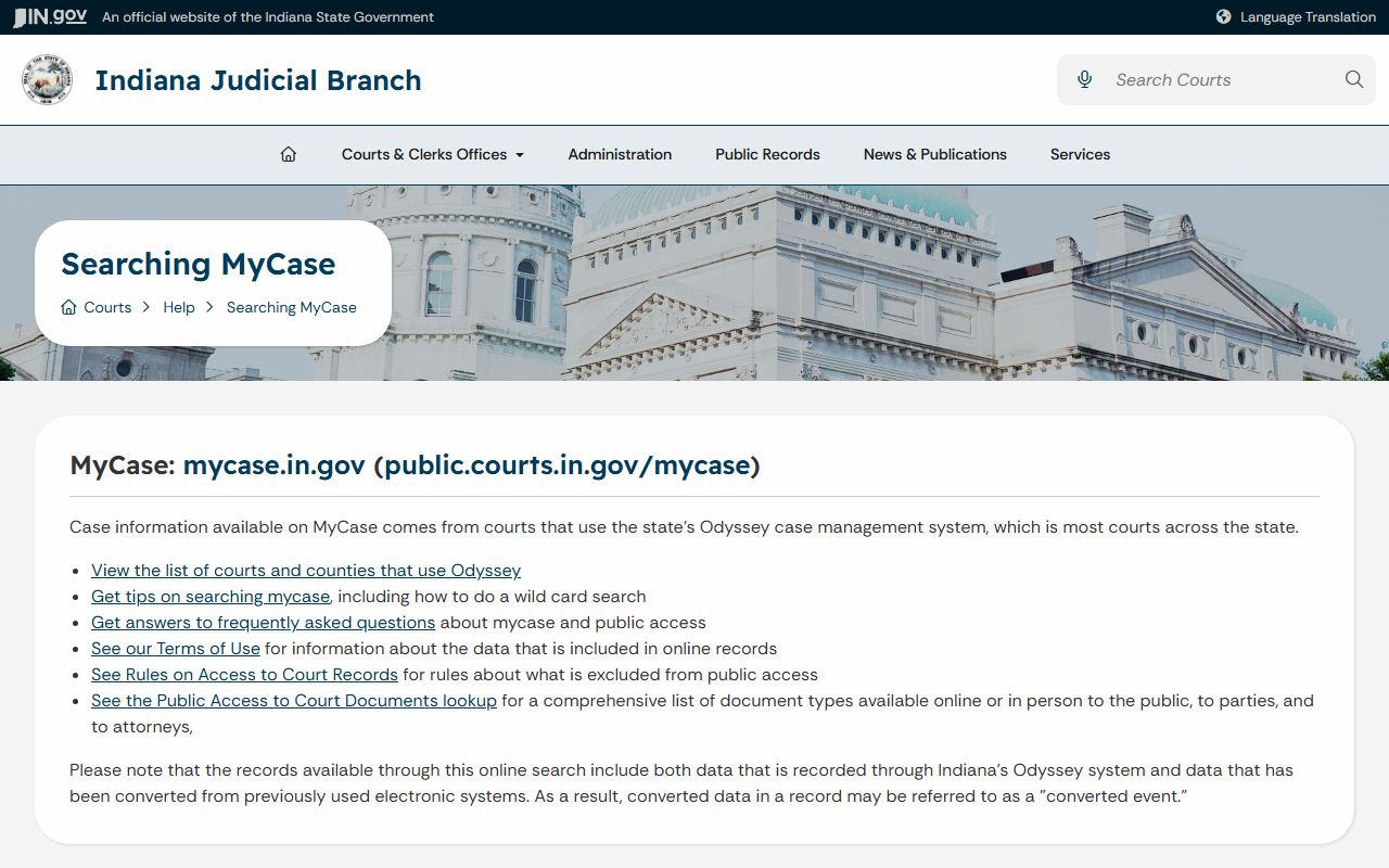 Greene County court records MyCase help