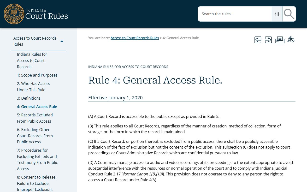 Greene County court records Rule 4 access