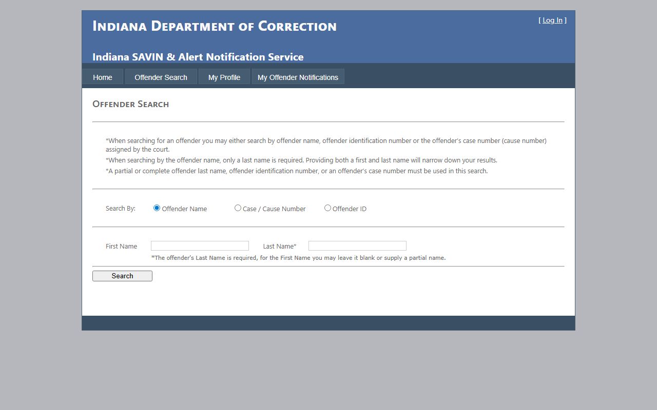 Greene County inmate records Indiana SAVIN offender search