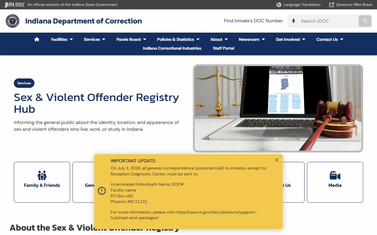 Greene County warrant search Indiana Sex and Violent Offender Registry hub
